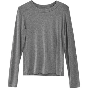Spring is not late muscle bottom T! Fixed Spinning Tencel Acetate Wool Blended Base Shirt Early Spring Soft Waxy Thin Long-sleeved Top for Women