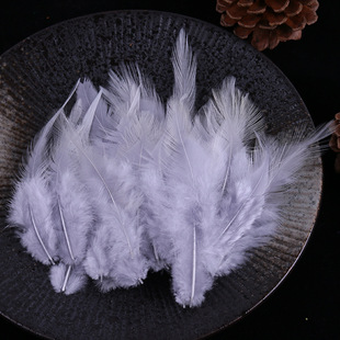 Wholesale 4-6 white pointed feather color chicken feather diy handmade jewelry crafts dream catcher clothing decoration materials