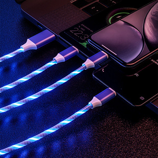 Cross-border metal streamer data line for Apple Android Type-C ticker light super fast charge 2.4A fast