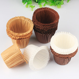 Straw Hat Cup Original Color Cake Cup High Temperature Resistant Easy Demoulding Household Disposable Cake Paper Cup Holder Dessert Hat Cup