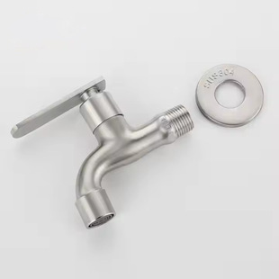 Factory direct 304 stainless steel washing machine faucet 4 points thick antifreeze explosion-proof mop pool quick opening single cold faucet