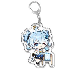 Ming Chao's new surrounding shore guard glaze Hu folding branch phase to an Acrylic pendant double-sided keychain