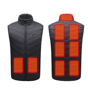 USB winter heating vest new double control zone 9 heating vest intelligent charging heating vest factory direct sales