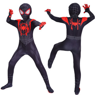 Halloween Spider-Man tights children's cosplay performance clothes little black miles hero costume