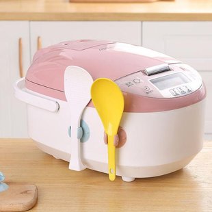 Kitchen Seamless Suction Cup Rice Cooker Rice Spoon Storage Rack Multi-functional Wall-type Storage Rack