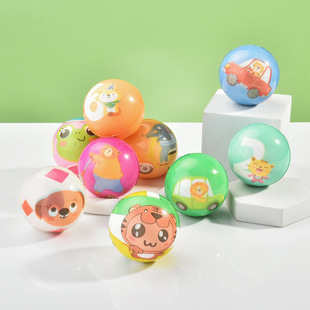 New cross-border hot pu foam ball 6.3cm new cartoon animal football vent sponge pressure ball toy