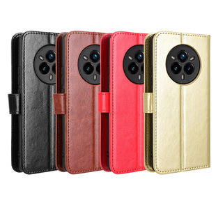 For OPPO Realme 14 Pro Phone Case 14 Pro 5G Crazy Horse Pattern Leather Case Flip Card Lanyard