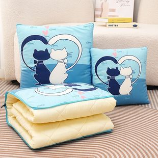 Pillow Quilt Dual-purpose Office Nap Pillow Sofa Folding Air-conditioning Blanket Two-in-One Car Pillow Cushion