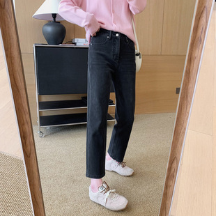 Big Ding homemade old friend pipe pants! Four-sided Scrubbed Stone Wash Cropped Straight Pants Early Spring Small Jeans