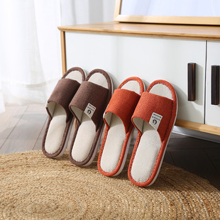 Slippers Women's Spring and Autumn Linen Indoor Cotton and Linen Home Household Four Seasons Couple Fabric Floor Mop Men's Summer Wholesale
