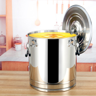 304 stainless steel sealed bucket large capacity tea bucket transport edible oil milk bucket tangerine peel storage rice bucket oil bucket