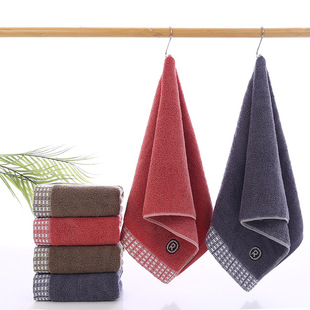 Source factory cotton towel thickened plain face towel face towel gift absorbent good processing LOGO