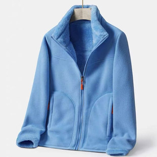 U clothing store with the same style couple double-sided fleece fleece women's autumn and winter outdoor padded warm sweater coat men's