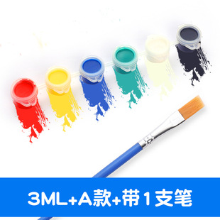 12 color 6 conjoined propylene toddler student children diy painting pigment suit environmental protection plaster doll pigment wholesale