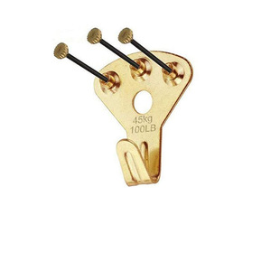 Cross-border hot sale lettering hook Golden thickened German hook strong belt copper head nail 100 pounds Golden small nail