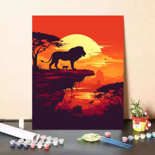 Landscape Landscape Digital Oil Painting DIY Hand-painted Filled Acrylic Painted Seascape Oil Painting Dusk Beauty Decorative Painting