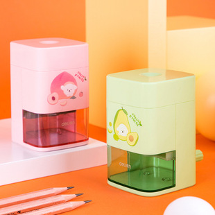 Deli 71154 Creative Pencil Sharpener Large Diameter Student Cute Pencil Sharpener Office Automatic Pencil Sharpener