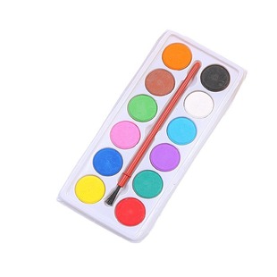 ✅12 color solid watercolor pigment student sketch painting pigment solid powder cake pigment