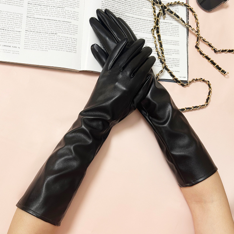 Dark Lolita Gothic Mid-Length Gloves for Women, Cyberpunk Cosplay Gloves for Comic Conventions and Anime Performances