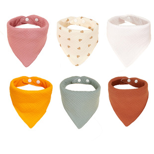Amazon cross-border hot selling right angle triangle towel baby bib newborn bib saliva towel