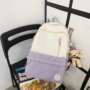New trend 2023 all-match comfortable breathable large capacity canvas bag high school students shoulder bag