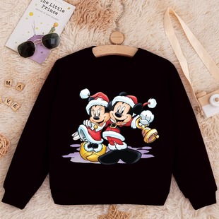 Merry Christmas Mouse Sweater Рождественская мышь мультфильм детский свитер для мальчиков и девочек топ