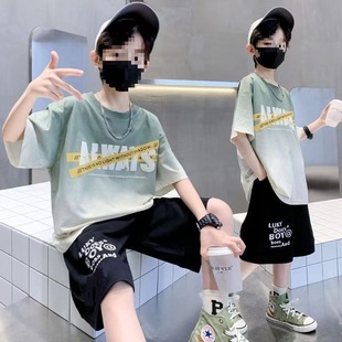 Boys' Summer suit Short-sleeved T-shirt 2025 New Summer Dress Mid-large Children's Half-sleeved Summer Handsome Children's Boys Trendy Korean T