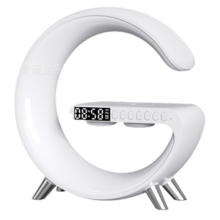 Big G Bluetooth-динамик Беспроводное зарядное устройство налобный фонарь Красочный прикроватный ночник будильник свет пробуждения креативный подарок