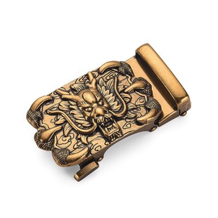 Retro style men's leather head Chinese dragon alloy automatic buckle head single buckle wholesale factory direct sales