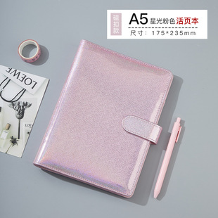 a5 Macaron Loose-leaf Notebook Printed logo Simple Portable Notepad Korea Creative Stationery a6 Travel Book