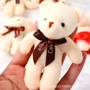 Галстук-бабочка Di Bear плюшевая игрушка цельный Медведь кукла медведь игрушка маленький подарок Фабрика оптовая продажа брелок кулон