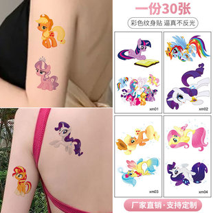 Pony Poly татуировка наклейки для девочек Apple для детей