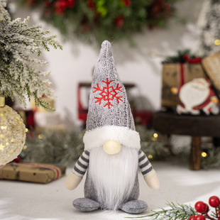 Creative Amazon Hot Sale Christmas Decoration Doll Christmas Knitted Hat Letter Gnome Ornaments Rudolph Old Man