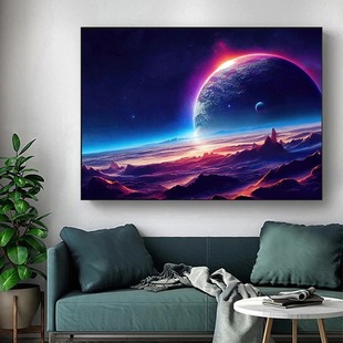 Space Galaxy Star Poster Factory Sold to Print Cross-border Temu Amazon AliExpress Canvas Core