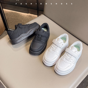 Children's White Shoes 2024 Spring and Autumn New Boys Sports Shoes Soft Sole Girls' Board Shoes Breathable Fashion Casual Shoes Trendy