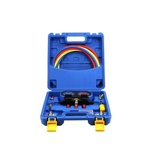 Automobile Fluoride Double Meter Valve Vehicle Air Conditioner R134a Refrigerant Filling Meter Snow Type Pressure Gauge Fluoride Tool suit