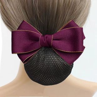 Head Flower Female Professional Hair Net New Nurse Flight Attendant Hair Pocket Bank Attendant Work Net Pocket Headwear Hair Accessories