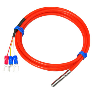 Pt100 temperature sensor silicone roll-on package waterproof and oil-proof temperature measuring probe Pt100 platinum thermal resistance/couple