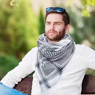 New Arrival Men's Hijab Jacquard Scarf