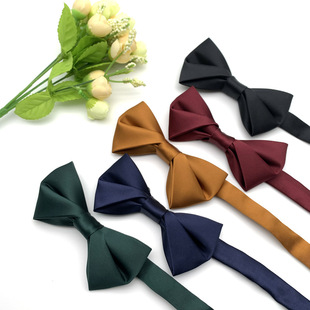 New Solid Color Eight Beard Shape Bow Tie Trendy Men's Wedding Groom Suit Dress Accessories Literary Style Bow