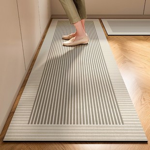 Diatom Mud Floor Mat Light Luxury Simple Kitchen Long Water Absorbent Foot Mat Household Wear-resistant Non-slip Easy-care Floor Mat