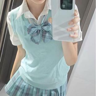 Original Jk Uniform V Neck Vest Sleeveless Knitwear Knitwear Preppy Style Wear Glass Hagrid Skirt Jk Suit