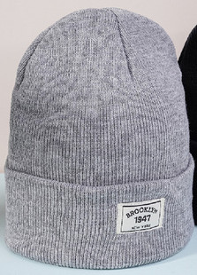Autumn and Winter New Korean Style Cloth Label Knitted Hat Aliexpress Export Men's and Women's Woolen Hat Warm and Versatile Knitted Cold Hat