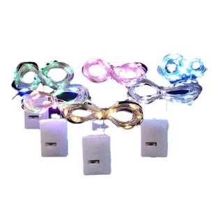 LED small light string h birthday work decoration atmosphere copper wire colored lights battery box 2032 light string small white box light string