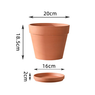Red Pottery Flower Pot Extra-large Porcelain Breathable and Water Permeable Tray with Bottom Hole Large Green Plant Flowers Lemon Floor-standing Porcelain