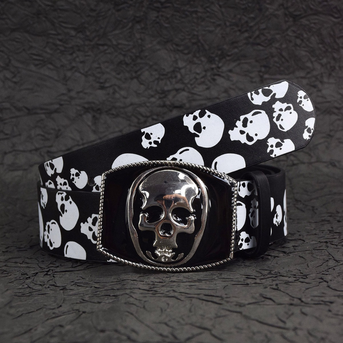 Halloween New Skull Head Decorative Belt Men's Women's Belt Y2K Punk Belt Jeans Belt