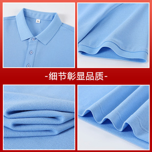 Short Sleeve solid color polo shirt custom work clothes printed logo enterprise lapel T-shirt advertising cultural shirt workwear embroidery