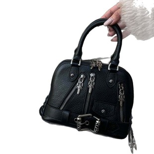 2025 New Crocore Genuine Leather Shell Bag Big Sword Spice Girl Bag Motorcar Bag Hand Shoulder Crossbody Bag Women's Bag