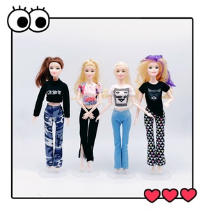 6 cents doll clothes 11.5 inches doll clothes 30cm toy Bobby fashion set high collar waist flared pants