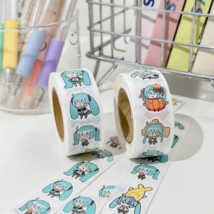 1OOO Hinton Future Roll Sticker High Color Value Handsome Decorative Hand Account Sealing Sticker ins Creative Dot Sticker diy